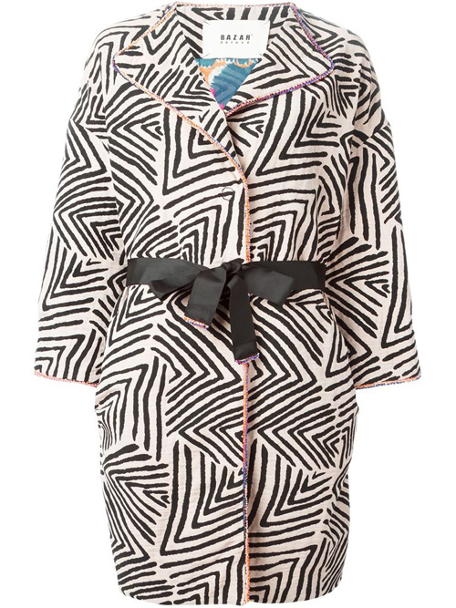 Женское пальто с вибрирующим принтом от BAZAR DELUXE