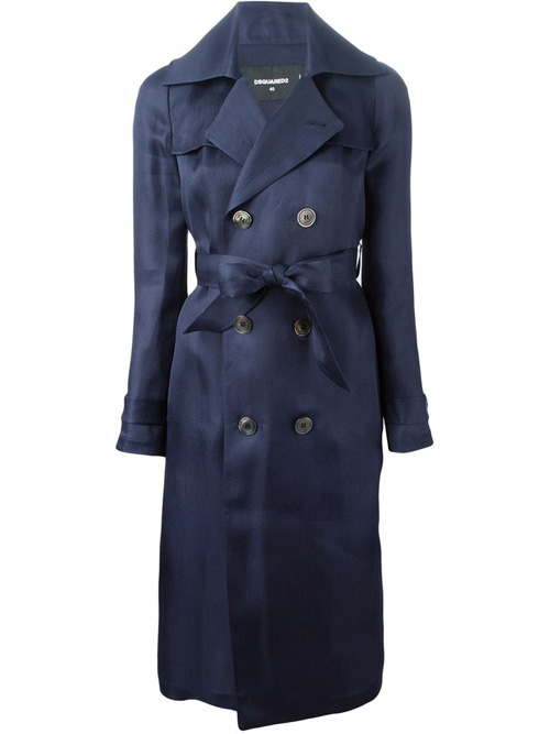 Женское пальто с оригинальным декором от DSQUARED2