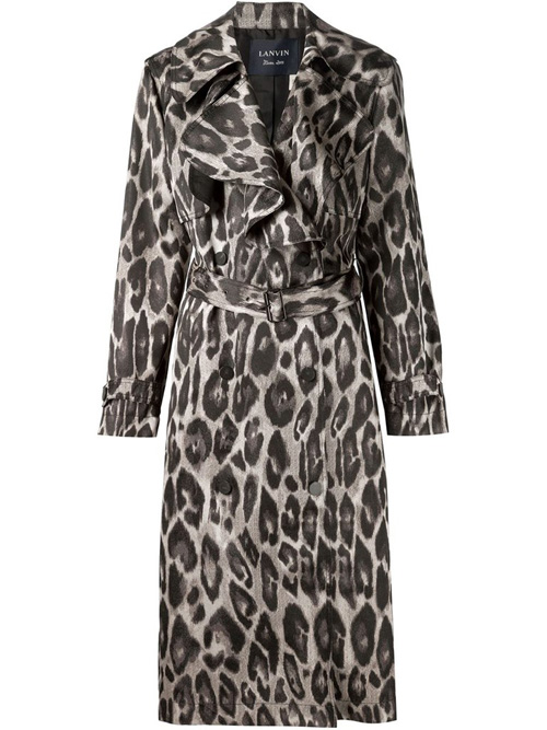 Женское пальто с животным принтом от LANVIN