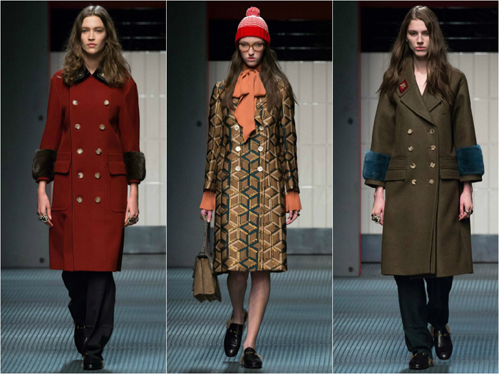 Коллекция женских пальто Gucci осень-зима 2015-2016